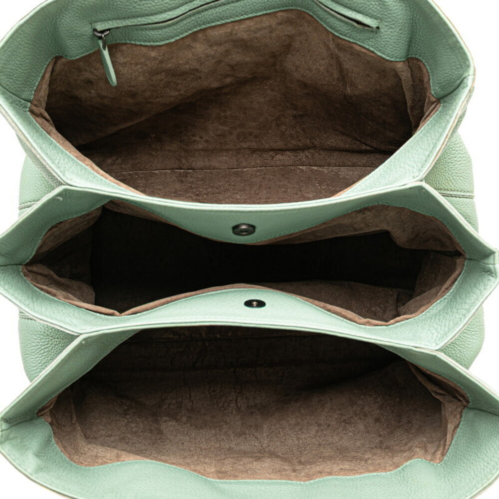 Bottega Veneta Intrecciato Roma handbag green leather - Picture 7 of 8